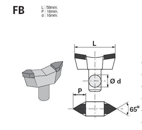 HERRAMIENTA SOLDADA IMPERO FB 16 M3 Y SS2